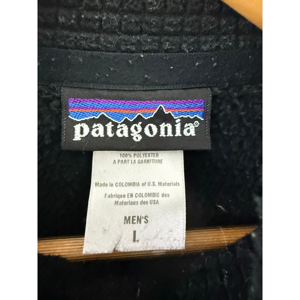 Patagonia Men’s R2 Fleece Vest Black L Outdoor Hiking Layer Jacket Thermal - Picture 6 of 7